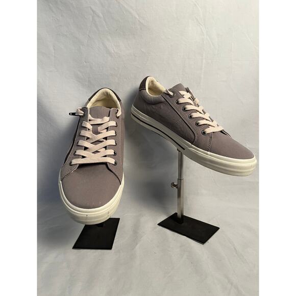 Taos Canvas Zip Lace Sneakers Gray Taupe Men's Size 10.5 - Picture 1 of 8